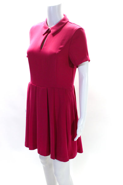 Opening Ceremony Barneys New York Womens Short Sleeves Pleated Dress Pink Size 2