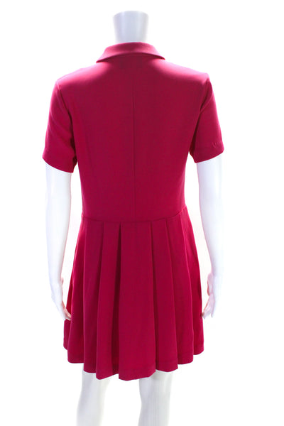 Opening Ceremony Barneys New York Womens Short Sleeves Pleated Dress Pink Size 2