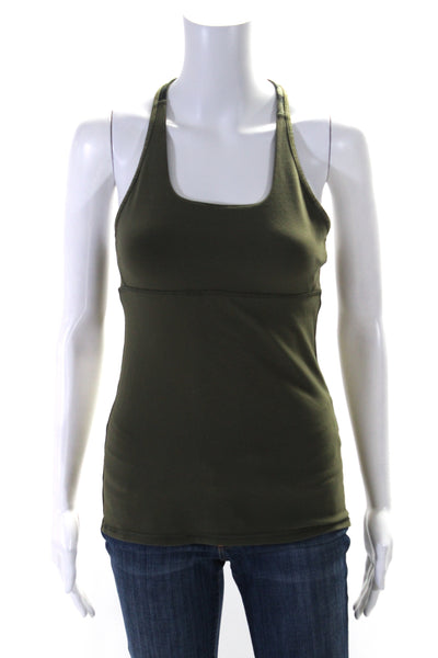 Lululemon Women's Scoop Neck Racerback Tank Top Olive Green Size 2