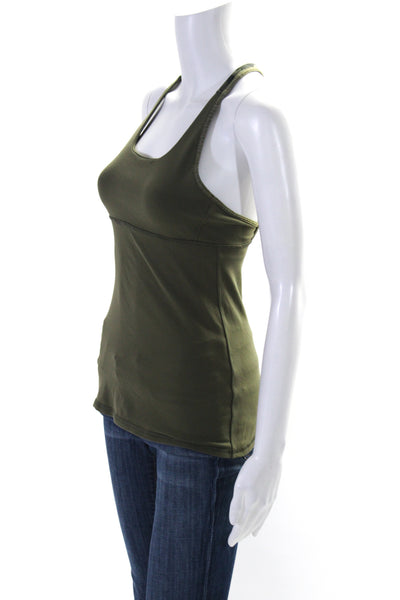 Lululemon Women's Scoop Neck Racerback Tank Top Olive Green Size 2