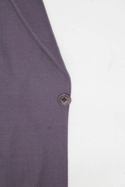 Bachrach Mens Purple Wool Two Button Long Sleeve Blazer Jacket Size 42