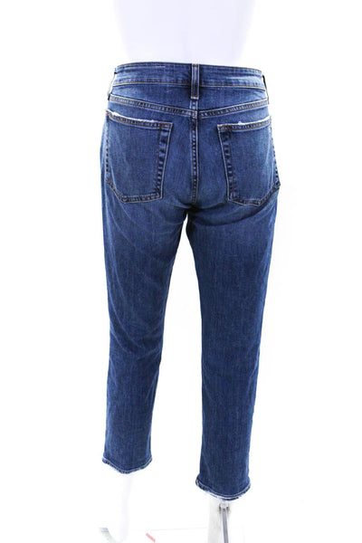 Rag & Bone Womens Cotton Denim Slim Mid Rise Dre Boyfriend Jeans Blue Size 25