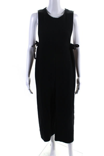 Madewell Women's Round Neck Sleeveless Straight Leg Jumpsuit Black Size XS