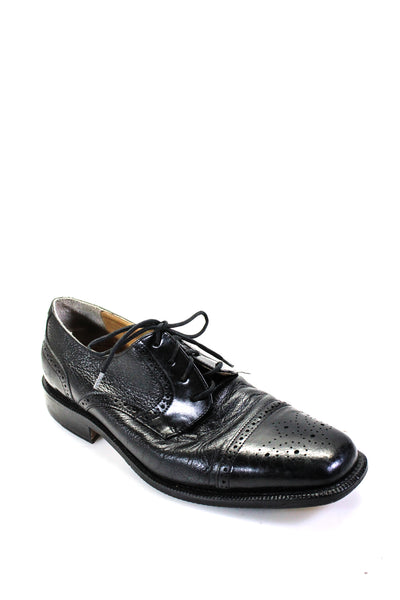 Giorgio Brutini Mens Leather Lace Up Oxford Dress Shoes Black Size 10.5 D