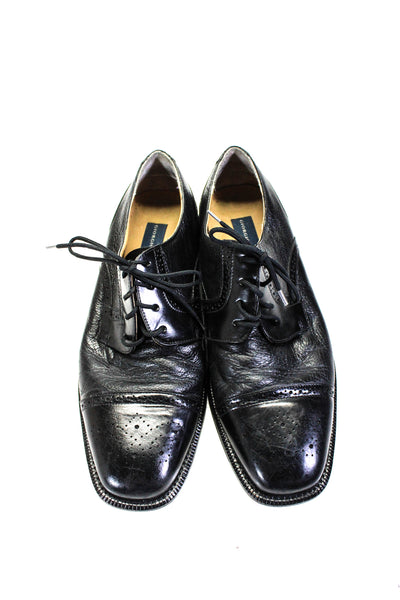 Giorgio Brutini Mens Leather Lace Up Oxford Dress Shoes Black Size 10.5 D