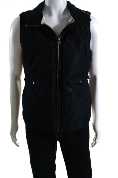 G Star Raw Mens Full Zipper Mock Neck Vest Jacket Midnight Blue Size Large