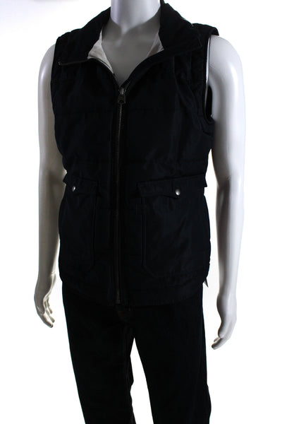 G Star Raw Mens Full Zipper Mock Neck Vest Jacket Midnight Blue Size Large