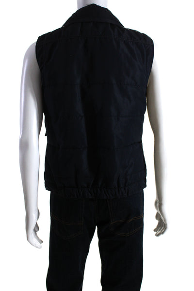 G Star Raw Mens Full Zipper Mock Neck Vest Jacket Midnight Blue Size Large