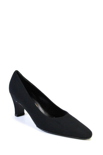 Salvatore Ferragamo Womens Pointed Toe Slide On Pumps Black Size 10 Narrow