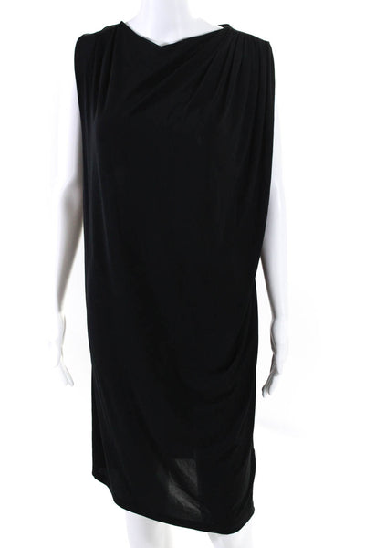 COS Womens Sleeveless Scoop Neck Knit Shift Dress Black Size Small