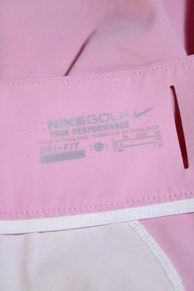 Nike Womens Zipper Fly Athletic Pencil Skirt Pink White Size 0