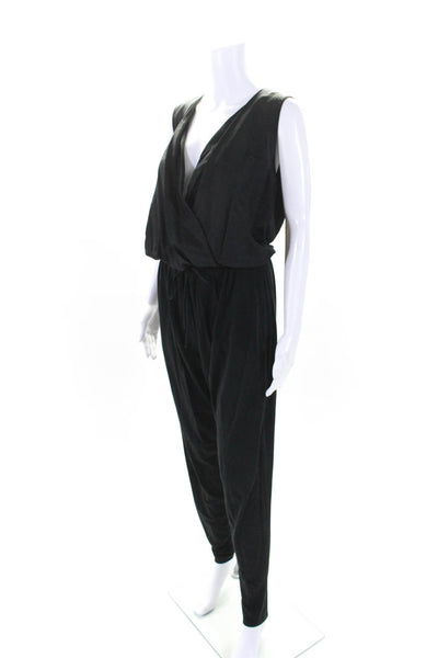 Weekend Max Mara Womens Sleeveless V Neck Slim Fit Jumpsuit Black Size M