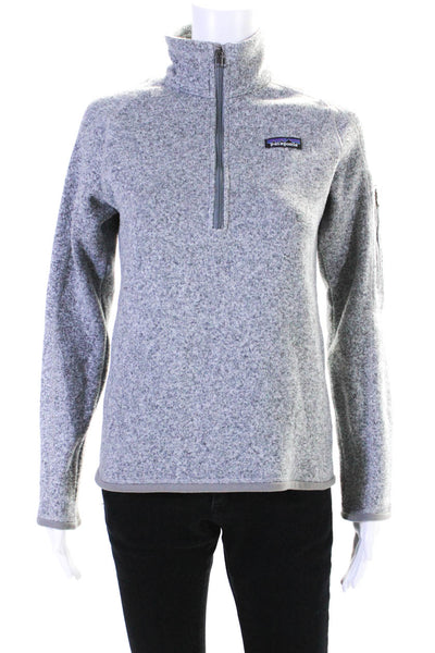 Patagonia Womens Long Sleeve 1/2 Zip Pullover Sweater Top Heather Gray Size S