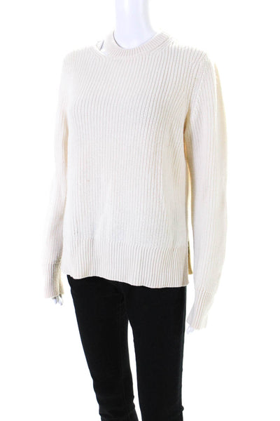 Rag & Bone Jean Womens Wool Long Sleeve Pullover Sweater Top Cream Size S