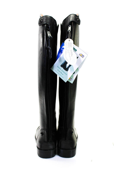 Dublin Womens Leather Cap Toe Lace-Up Tied Zipped Knee High Boots Black Size 11