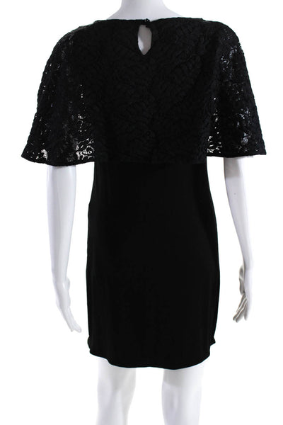 Anne Fontaine Womens Textured Lace Buttoned Pullover Midi Dress Black Size EUR38