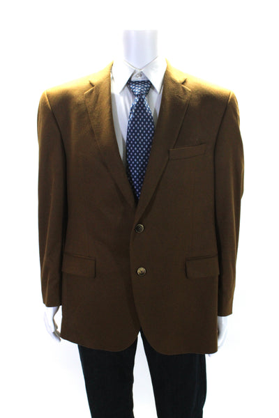 Barneys New York Mens Two Button Blazer Jacket Cinnamon Brown Size 44 Regular