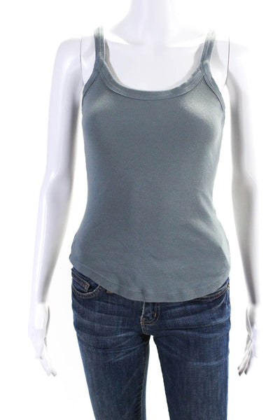 Michael Stars Womens Sleeveless Tank Top Light Blue Cotton Size Extra Small