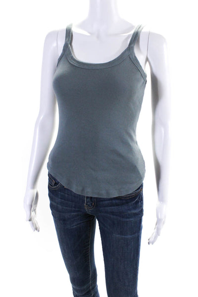 Michael Stars Womens Sleeveless Tank Top Light Blue Cotton Size Extra Small