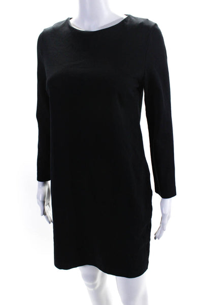 Wolford Womens Long Sleeve Ponte Jersey Crew Neck Shift Dress Black Size 6