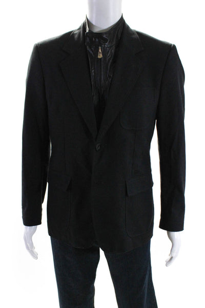 G-Star Raw Mens Buttoned Zipped Collared Long Sleeve Blazer Jacket Black Size M