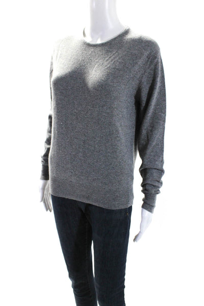 Maus & Hoffman Women's Crewneck Long Sleeves Pullover Cashmere Sweater Gray Size