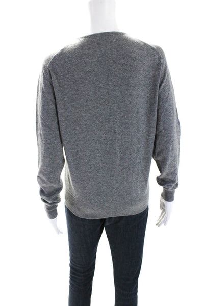 Maus & Hoffman Women's Crewneck Long Sleeves Pullover Cashmere Sweater Gray Size