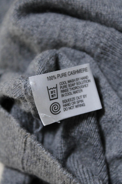 Maus & Hoffman Women's Crewneck Long Sleeves Pullover Cashmere Sweater Gray Size