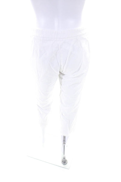 J. Mclaughlin Women's Flat Front Straight Leg Ankle Pant White Size 2