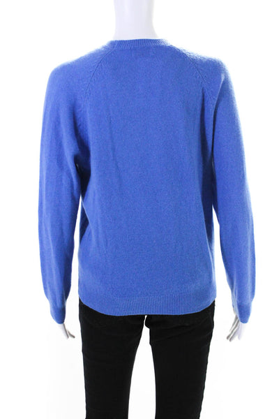 27 Miles Womens Knit Graphic Print Long Sleeve Pullover Sweater Top Blue Size X