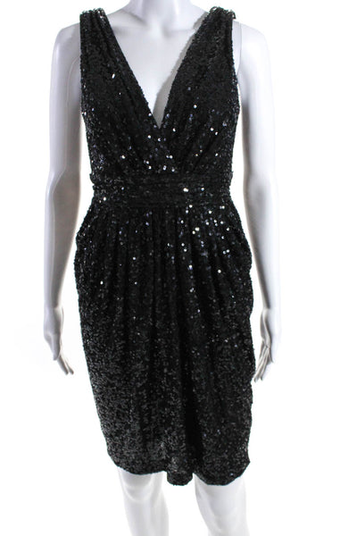 Badgley Mischka Womens Manhattan Socialite Dress Black Size 4 10103353