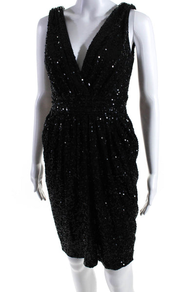 Badgley Mischka Womens Manhattan Socialite Dress Black Size 4 10103353