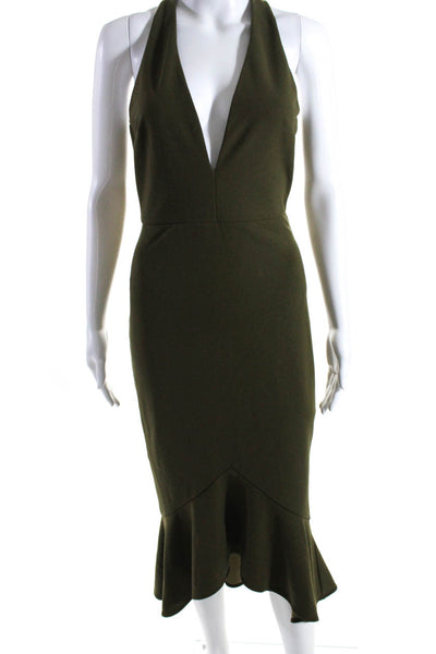 STYLESTALKER Womens Quinn Midi Dress Green Size 6 10984455