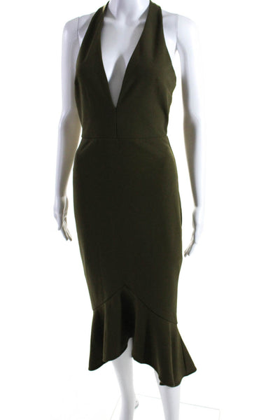 STYLESTALKER Womens Quinn Midi Dress Green Size 6 10984455