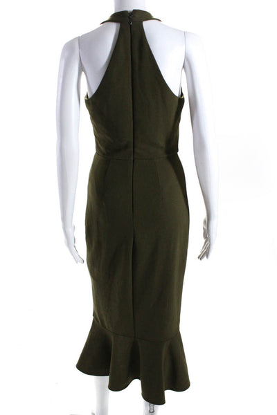 STYLESTALKER Womens Quinn Midi Dress Green Size 6 10984455