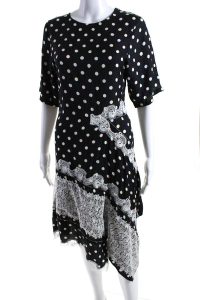 Koché Womens Polka Dot Panel Dress Black Size 4 12267830