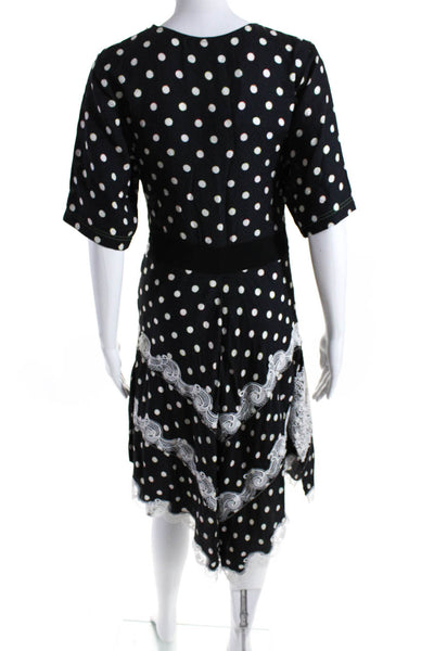 Koché Womens Polka Dot Panel Dress Black Size 4 12267830