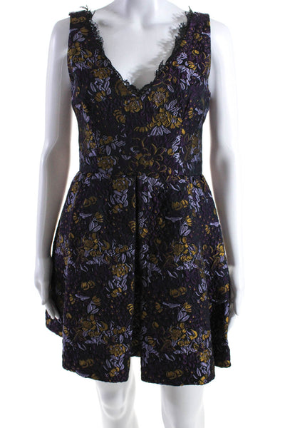 Cynthia Rowley Womens Enchanted Forest Dress Purple Size 4 10333584