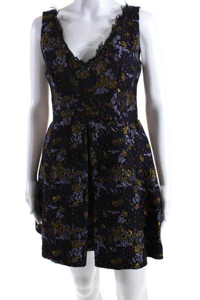 Cynthia Rowley Womens Enchanted Forest Dress Purple Size 4 10333584