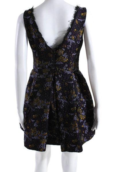 Cynthia Rowley Womens Enchanted Forest Dress Purple Size 4 10333584