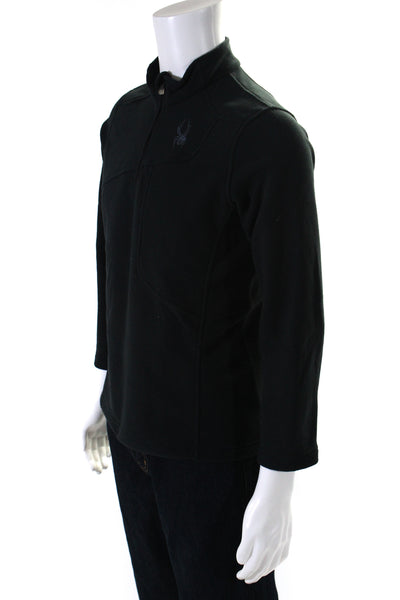 Spyder Womens Quarter Zip Fleece Pullover Layering Jacket Black Size Extra Large