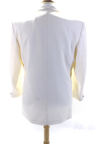 Wilke Rodriguez Mens White Two Button Long Sleeve Blazer Tuxedo Size 42L