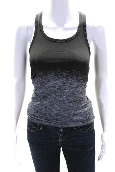 Lululemon Womens Ombre Gradient Racerback Tank Top Black Gray Size 2