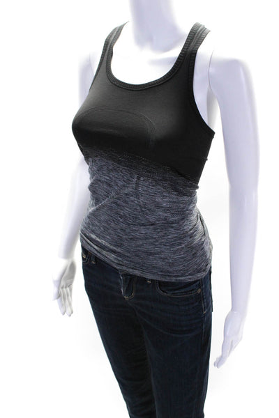 Lululemon Womens Ombre Gradient Racerback Tank Top Black Gray Size 2