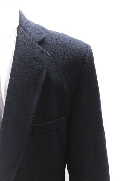 American Craftsman Mens Navy Blue Two Button Long Sleeve Blazer Jacket Size 44