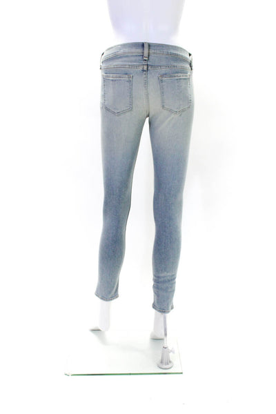 Rag & Bone Jean Womens Mid Rise Distressed Capri Jeans Blue Denim Size 24