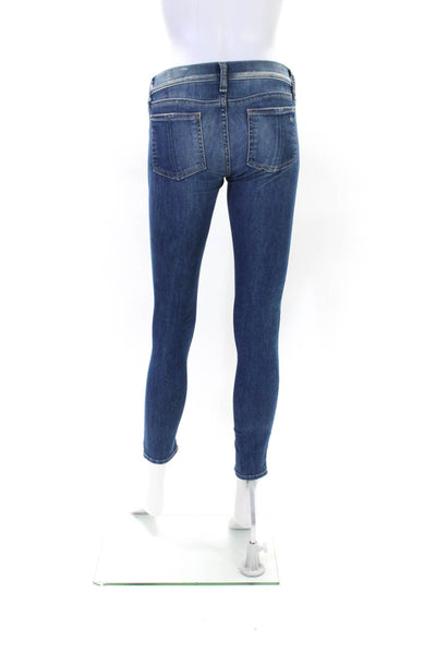 Rag & Bone Womens Zipper Fly Mid Rise Medium Wash Capri Jeans Blue Size 24