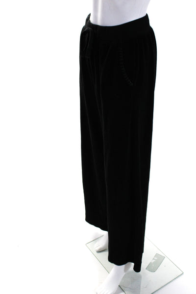 Electric & Rose Womens Elastic Waist Drawstring Straight Sweatpants Black Size S