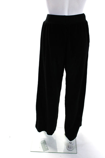 Electric & Rose Womens Elastic Waist Drawstring Straight Sweatpants Black Size S