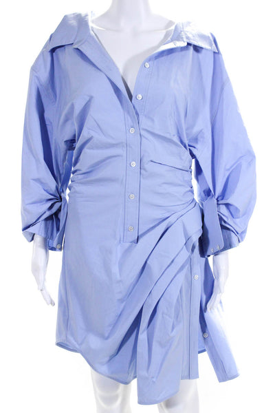 Alexander Wang Blue Cinched Shirtdress Size 8 from eBay Endless Runway